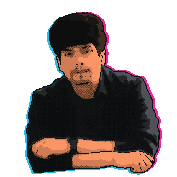Ansh Verma, Lead Developer & Strategist, drawn as a comic